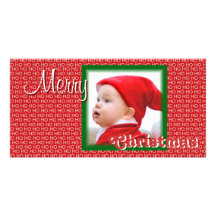 Tarjeta de la foto del bebé de Santa de las Felice Tarjeta Fotografica