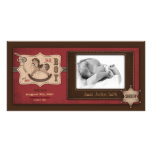 Tarjeta de la foto del bebé del vaquero tarjeta personal