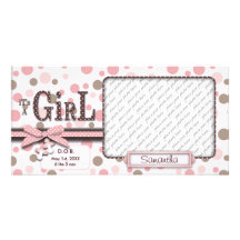 Tarjeta de la foto del chica tarjeta fotografica  