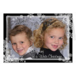 Tarjeta de la foto del copo de nieve del navidad b