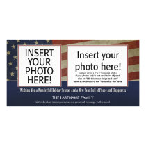 tarjeta de la foto del día de fiesta con un tema p tarjetas fotograficas