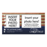 tarjeta de la foto del día de fiesta con un tema p tarjetas con fotos personalizadas