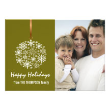 Tarjeta de la foto del día de fiesta del navidad d invitación personalizada