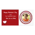 Tarjeta de la foto del día de San Valentín Tarjetas Fotográficas Personalizadas