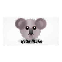 Tarjeta de la foto del diseño de la koala tarjeta fotográfica personalizada