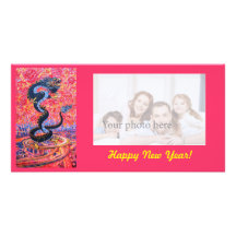 Tarjeta de la foto del dragón tarjetas fotográficas personalizadas
