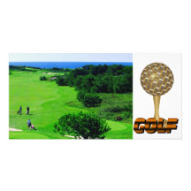 Tarjeta de la foto del golf tarjeta fotografica  