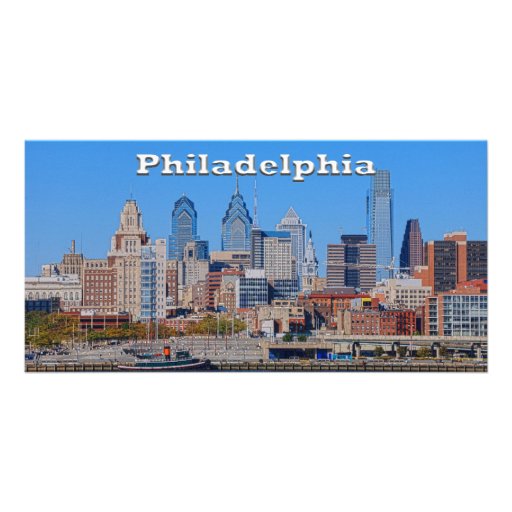Tarjeta de la foto del horizonte II de Philadelphi Tarjeta Fotografica