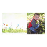 tarjeta de la foto del jardín de flores tarjetas personales con fotos