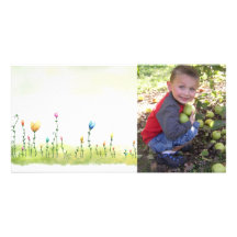 tarjeta de la foto del jardín de flores tarjetas personales con fotos