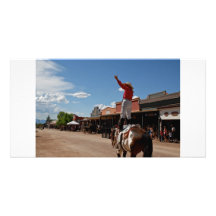 Tarjeta de la foto del jinete de truco tarjeta fotográfica
