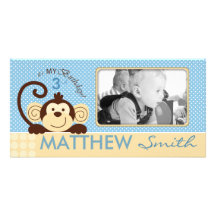 Tarjeta de la foto del mono de la MOD Tarjeta Fotografica Personalizada