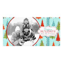 Tarjeta de la foto del navidad de la diversión tarjetas personales con fotos