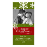 Tarjeta de la foto del navidad de los copos de nie tarjetas personales