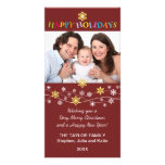 Tarjeta de la foto del navidad de los copos de nie tarjeta personal
