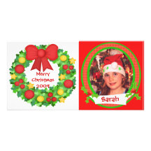 Tarjeta de la foto del navidad de los niños de enc tarjeta fotográfica personalizada