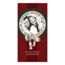 Tarjeta de la foto del navidad de los saludos del  tarjeta personal