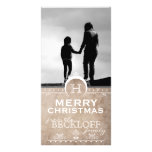 Tarjeta de la foto del navidad del art déco del vi tarjeta personal con foto