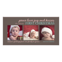 Tarjeta de la foto del navidad del bebé de la aleg tarjetas fotográficas 