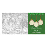 Tarjeta de la foto del navidad del béisbol plantilla para tarjeta de foto