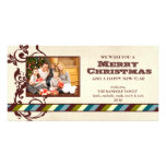 Tarjeta de la foto del navidad del rancho del país tarjeta personal