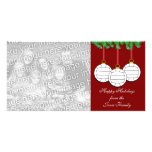 Tarjeta de la foto del navidad del voleibol tarjeta con foto personalizada