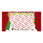 Tarjeta de la foto del navidad o etiqueta del rega tarjeta con foto personalizada