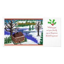 Tarjeta de la foto del navidad tarjetas fotograficas personalizadas