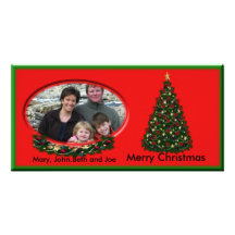 Tarjeta de la foto del navidad tarjeta fotográfica personalizada