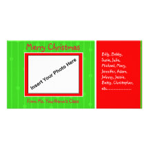 Tarjeta de la foto del navidad tarjetas fotograficas personalizadas