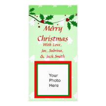 Tarjeta de la foto del navidad tarjetas fotográficas personalizadas