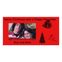 Tarjeta de la foto del navidad tarjetas fotográficas personalizadas