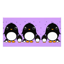 Tarjeta de la foto del pingüino tarjetas fotográficas 