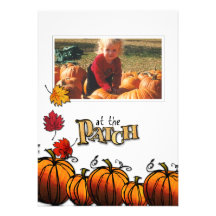 Tarjeta de la foto del remiendo de la calabaza anuncio