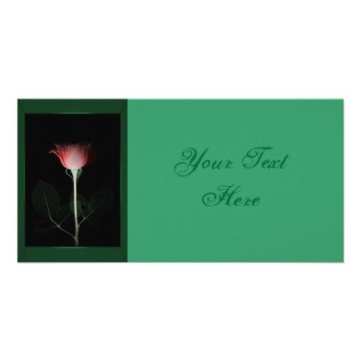 Tarjeta de la foto del rosa rojo tarjeta fotografica personalizada