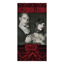 Tarjeta de la foto del SD de la novia del vampiro Tarjeta Personal Con Foto