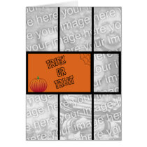 Tarjeta de la foto del truco o de la invitación tarjetas