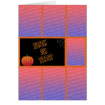 Tarjeta de la foto del truco o de la invitación tarjetas