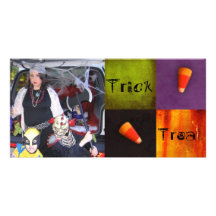 Tarjeta de la foto del truco o de la invitación tarjeta fotografica  