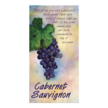 Tarjeta de la foto del vino de Cabernet-Sauvignon Tarjeta Con Foto Personalizada