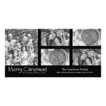 Tarjeta de la foto: Felices Navidad con collage de Tarjetas Personales Con Fotos