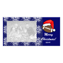 Tarjeta de la foto - fútbol del navidad tarjeta personal con foto