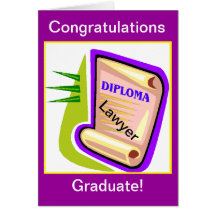 Tarjeta de la graduación - abogado