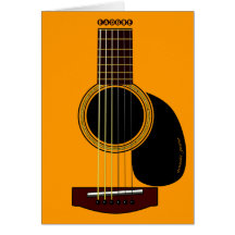 tarjeta de la guitarra acústica