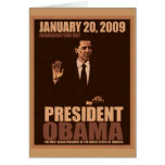 Tarjeta de la inauguración de Obama