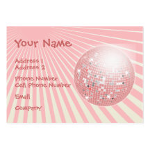 Tarjeta de la industria musical - bola de discotec plantillas de tarjetas de visita