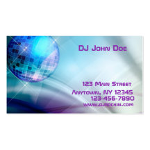 Tarjeta de la industria musical de la bola de disc tarjeta de visita