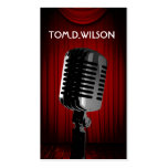 tarjeta de la industria musical del cantante del m tarjetas de visita