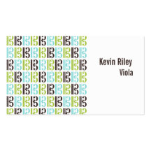 Tarjeta de la industria musical del Clef de alto Tarjeta De Visita