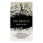 Tarjeta de la industria musical del Grunge Tarjeta De Negocio